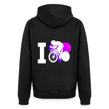 Vélo de route Vélo de route Hommes Cyclisme sur route - Veste à capuche bio Premium Unisexe - noir - Dos - Nico (187cm)