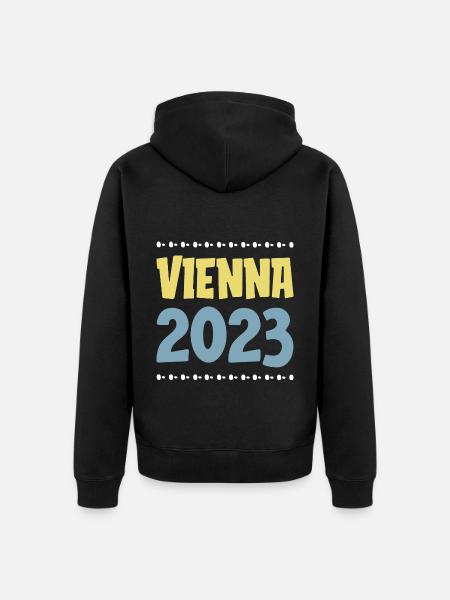Vienna 2023 Wien - Unisex Premium Organic Zip Hoodie - black