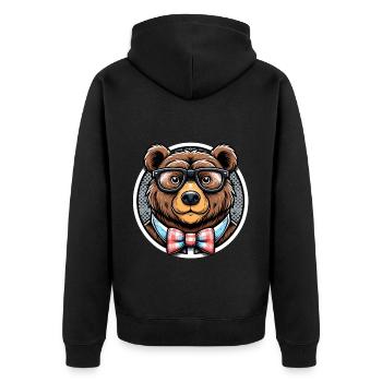 Ours - Veste à capuche bio Premium Unisexe - noir - Dos - Nico (187cm)