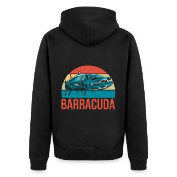 Cadeau pour les amateurs de poissons Barracuda - Veste à capuche bio Premium Unisexe - noir - Dos - Nico (187cm)