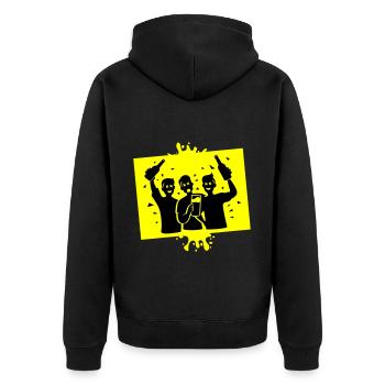 Party Junggesellenabschied Team - Unisex Premium Bio Zip Hoodie - Schwarz - Hinten - Nico (187cm)