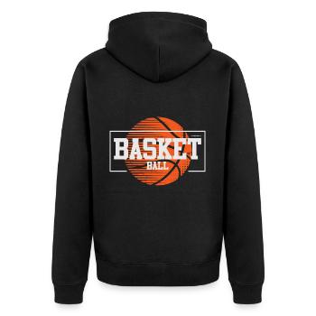 Basket-ball Basketteurs Joueurs - Veste à capuche bio Premium Unisexe - noir - Dos - Nico (187cm)