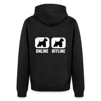 En ligne hors ligne Schnauzer Schnauzer géant Schnauzer Schnauzer - Veste à capuche bio Premium Unisexe - noir - Dos - Nico (187cm)