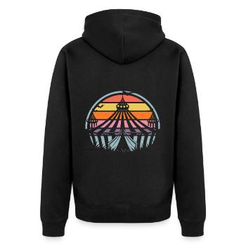 Cirque - Veste à capuche bio Premium Unisexe - noir - Dos - Nico (187cm)