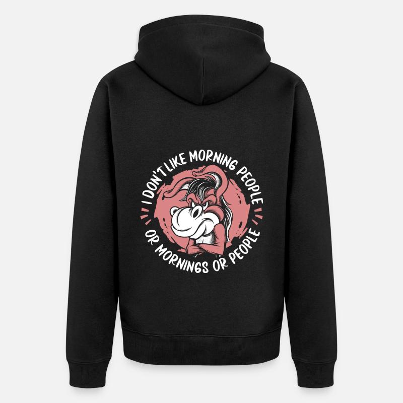 Esel - Unisex Premium Bio Zip Hoodie - Schwarz