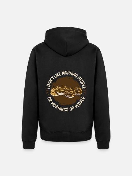 Boa Constrictor Snake - Unisex Premium Organic Zip Hoodie - black