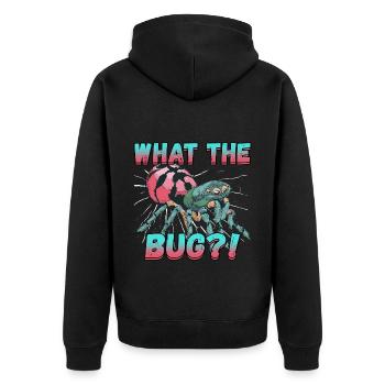 What The Bug for a Pest Control Technician - Unisex Premium Organic Zip Hoodie - black - Back - Nico (187cm)