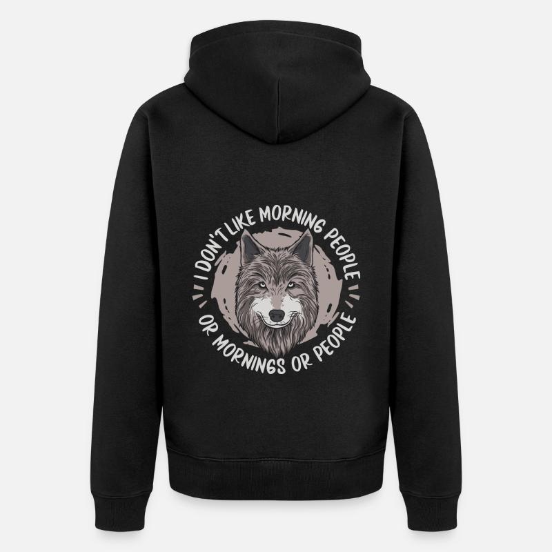 Loup - Veste à capuche bio Premium Unisexe - noir