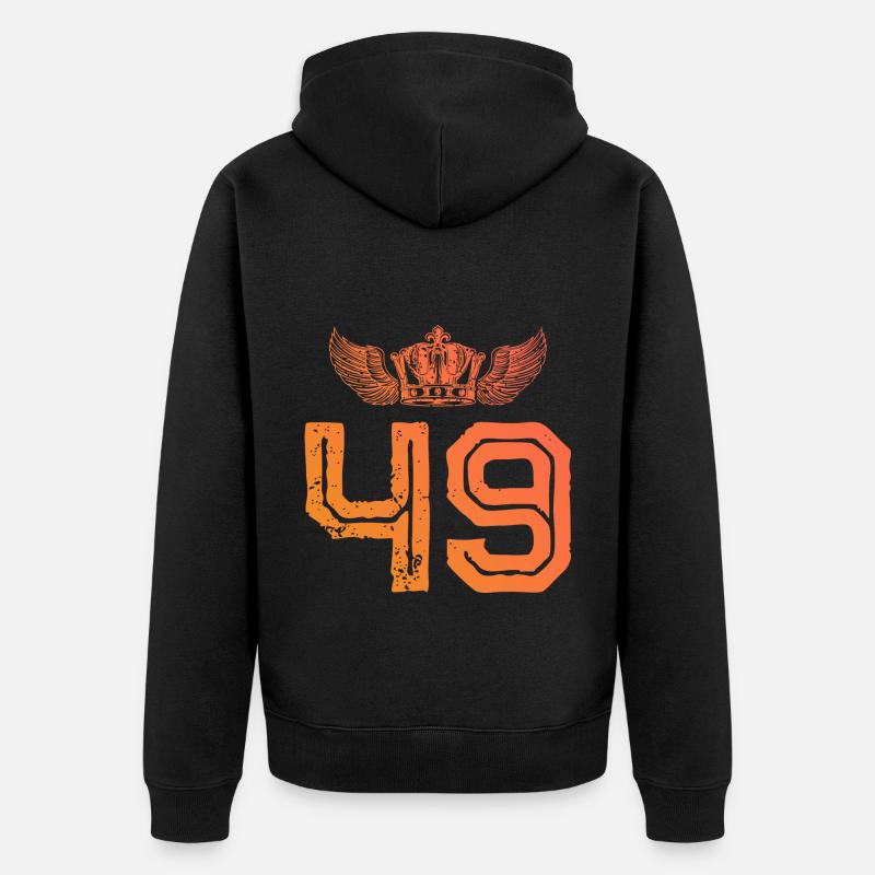 49 Couronne numérique - Veste à capuche bio Premium Unisexe - noir