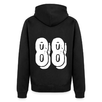 88 number jersey - Unisex Premium Organic Zip Hoodie - black - Back - Nico (187cm)