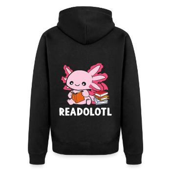 Readolotl - Veste à capuche bio Premium Unisexe - noir - Dos - Nico (187cm)