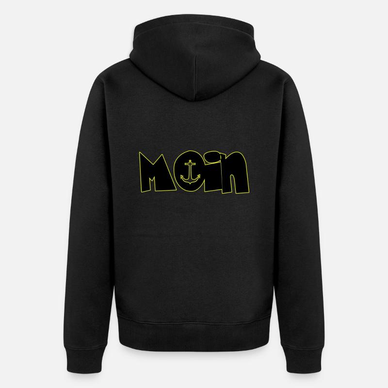 Moin - Unisex Premium Bio Zip Hoodie - Schwarz