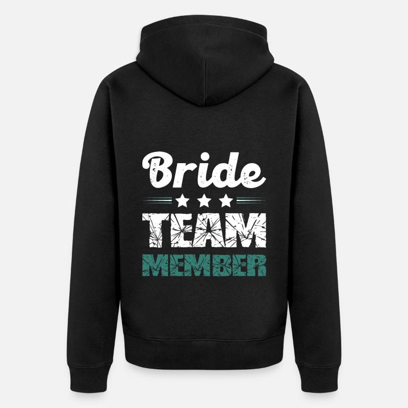 Bride Team - Unisex Premium Bio Zip Hoodie - Schwarz