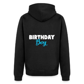 Birthday Boy Jungen Geburtstag - Unisex Premium Bio Zip Hoodie - Schwarz - Hinten - Nico (187cm)