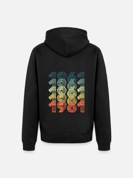 Year 1961 - Unisex Premium Organic Zip Hoodie - black