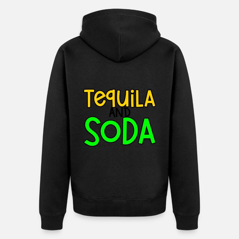 Tequila et soda 2 - Veste à capuche bio Premium Unisexe - noir