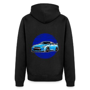Jdm Halloween edition / Costume de mécanicien Tuning - Veste à capuche bio Premium Unisexe - noir - Dos - Nico (187cm)