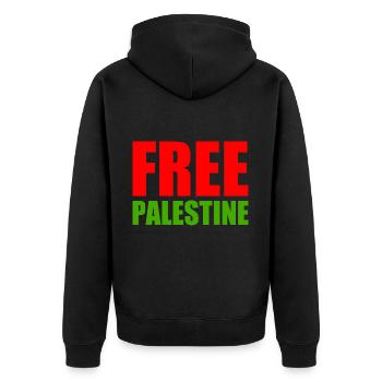 Free palestine - Veste à capuche bio Premium Unisexe - noir - Dos - Nico (187cm)