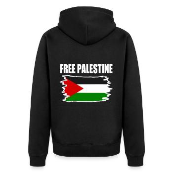 Free palestine - Veste à capuche bio Premium Unisexe - noir - Dos - Nico (187cm)