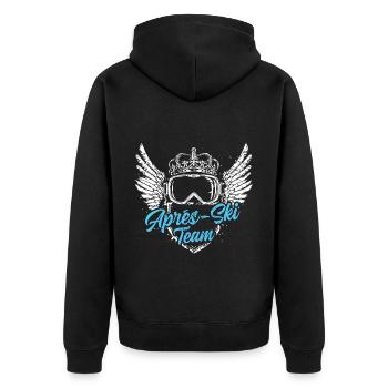 L’équipe de ski APRrès - Veste à capuche bio Premium Unisexe - noir - Dos - Nico (187cm)