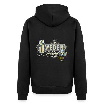 Suède 2025 Pêche Pêcheur Voyage de pêche - Veste à capuche bio Premium Unisexe - noir - Dos - Nico (187cm)