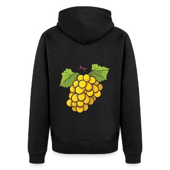 Symbole des raisins - Veste à capuche bio Premium Unisexe - noir - Dos - Nico (187cm)