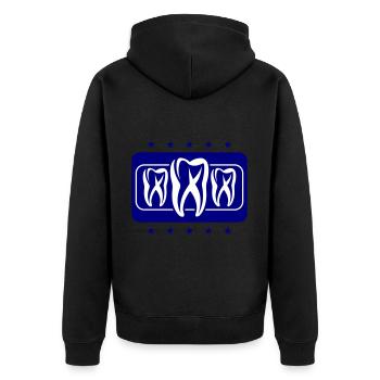 Icône de dentiste dentaire dentaire dentaire - Veste à capuche bio Premium Unisexe - noir - Dos - Nico (187cm)