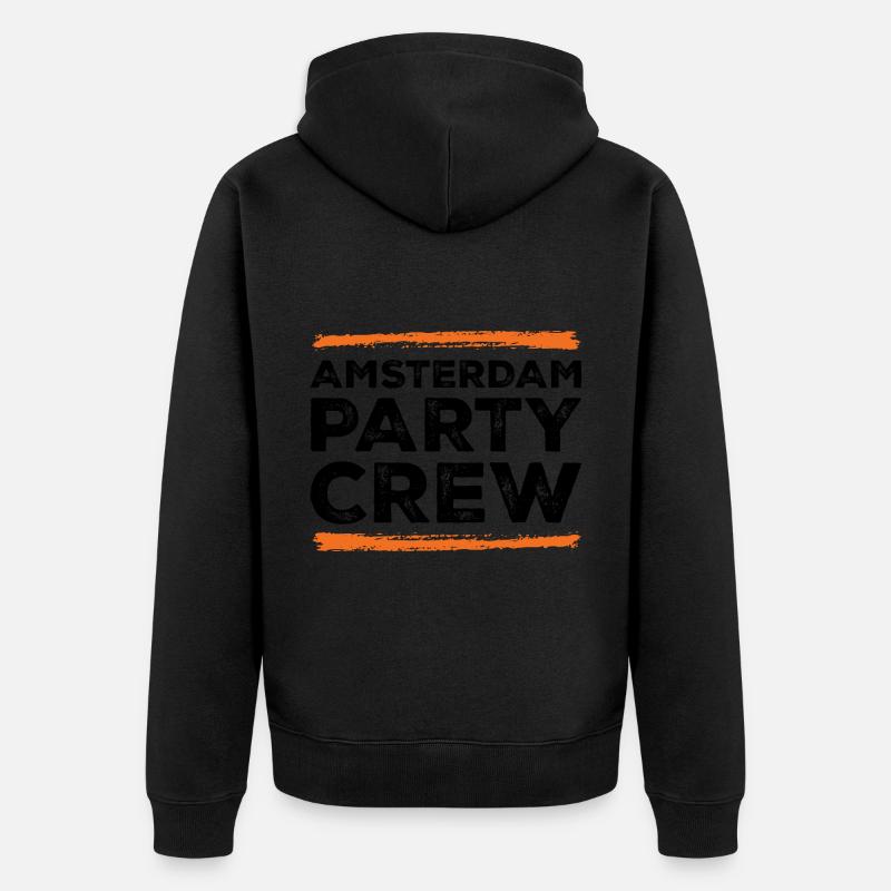 Équipe de fête d’Amsterdam - Veste à capuche bio Premium Unisexe - noir