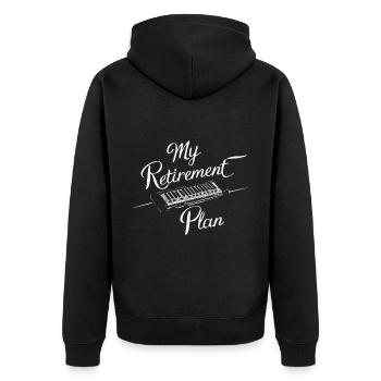 Harmonica Playing Gift - Unisex Premium Organic Zip Hoodie - black - Back - Nico (187cm)