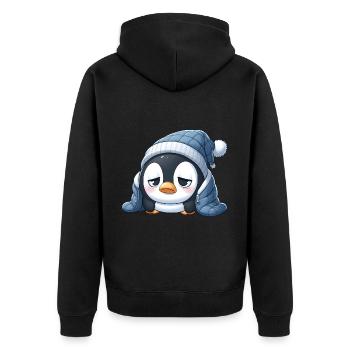 Pingouin fatigué - Veste à capuche bio Premium Unisexe - noir - Dos - Nico (187cm)