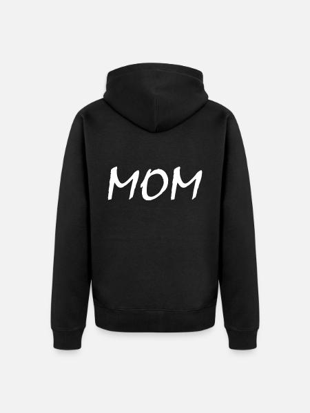Mom - Unisex Premium Organic Zip Hoodie - black