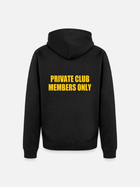 private club members only - Unisex Premium Organic Zip Hoodie - black