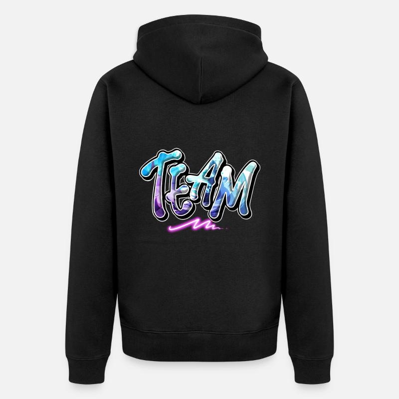 Équipe - Veste à capuche bio Premium Unisexe - noir