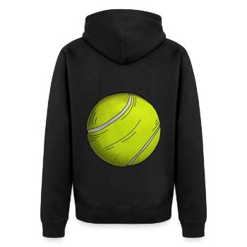 Tennis Ball Sticker Colorful Tennis Balls Illustration - Unisex Premium Organic Zip Hoodie - black - Back - Nico (187cm)