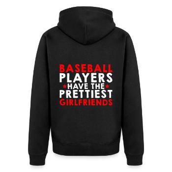 Baseball Players Have The Prettiest Girlfriends 4 - Unisex Premium Bio Zip Hoodie - Schwarz - Hinten - Nico (187cm)