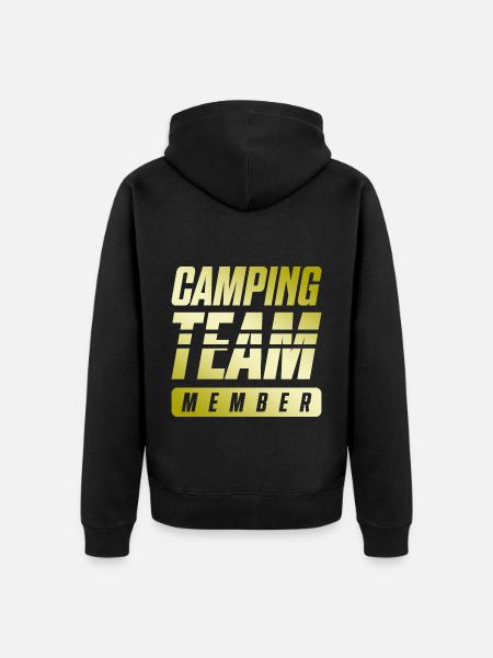 Camping Team - Unisex Premium Organic Zip Hoodie - black