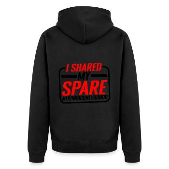 J’ai partagé mon #LivingKidneyDonor 5 - Veste à capuche bio Premium Unisexe - noir - Dos - Nico (187cm)