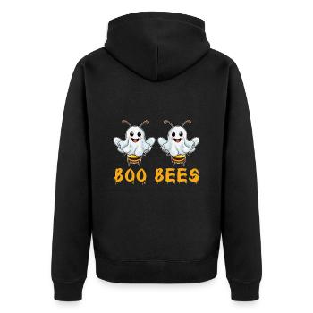 Boo Bees Halloween Costume Bees Ghosts Funny - Unisex Premium Organic Zip Hoodie - black - Back - Nico (187cm)