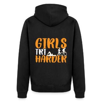 Filles Tri 6 - Veste à capuche bio Premium Unisexe - noir - Dos - Nico (187cm)