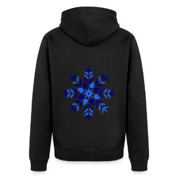 Icône de neige de flocon de neige - Veste à capuche bio Premium Unisexe - noir - Dos - Nico (187cm)
