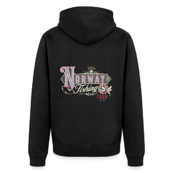 Norvège Fishing Fishing Tour 2025 (en anglais seulement) - Veste à capuche bio Premium Unisexe - noir - Dos - Nico (187cm)