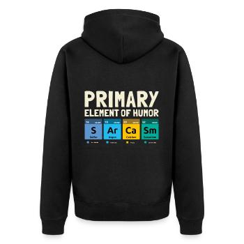 Chemiker chemisch Humor Chemie Lustige Sprüche - Unisex Premium Bio Zip Hoodie - Schwarz - Hinten - Nico (187cm)