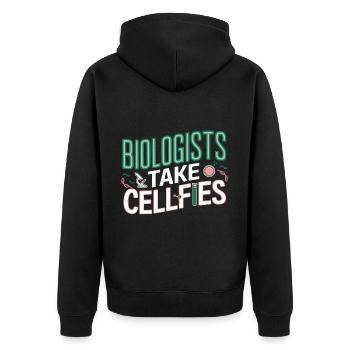 Biologists Take Cellfies 6 - Unisex Premium Bio Zip Hoodie - Schwarz - Hinten - Nico (187cm)