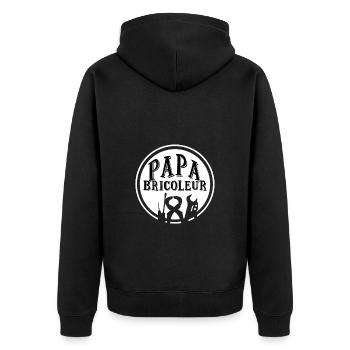 Papa bricoleur - Veste à capuche bio Premium Unisexe - noir - Dos - Nico (187cm)