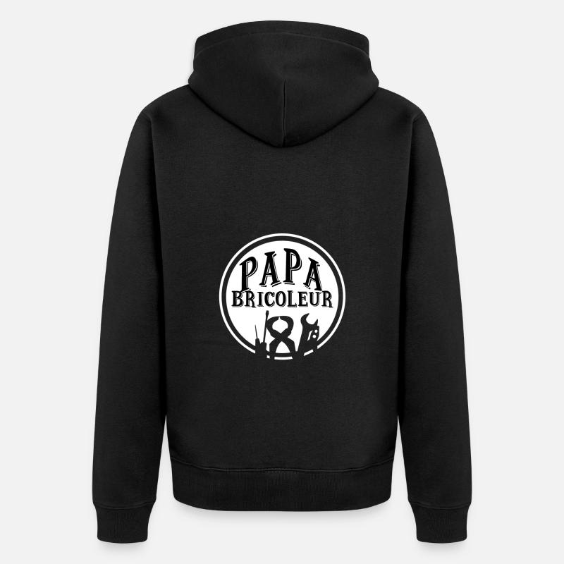 Papa bricoleur - Veste à capuche bio Premium Unisexe - noir