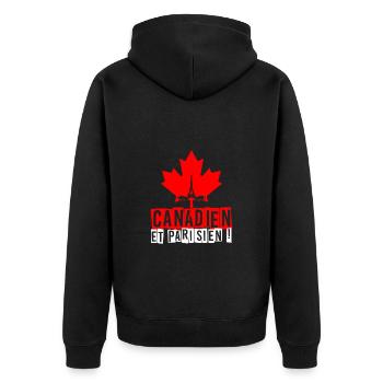 Canadien et Parisien - Veste à capuche bio Premium Unisexe - noir - Dos - Nico (187cm)