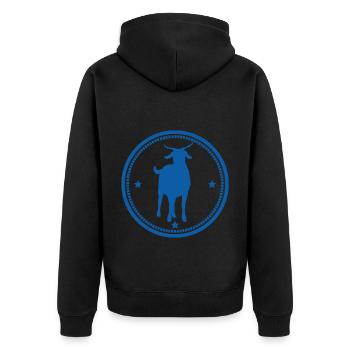 Chèvre - Chèvre - Chèvre - Ferme - Zoo - Vacances - Veste à capuche bio Premium Unisexe - noir - Dos - Nico (187cm)