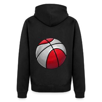 Cool Basketball Sticker Basketball Club - Veste à capuche bio Premium Unisexe - noir - Dos - Nico (187cm)