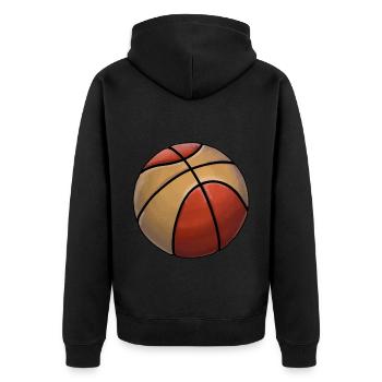 Autocollant de basket-ball - Veste à capuche bio Premium Unisexe - noir - Dos - Nico (187cm)