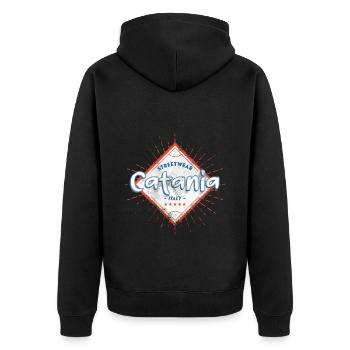 Catane Italie Ville Skyline Accueil Amour Vacances - Veste à capuche bio Premium Unisexe - noir - Dos - Nico (187cm)